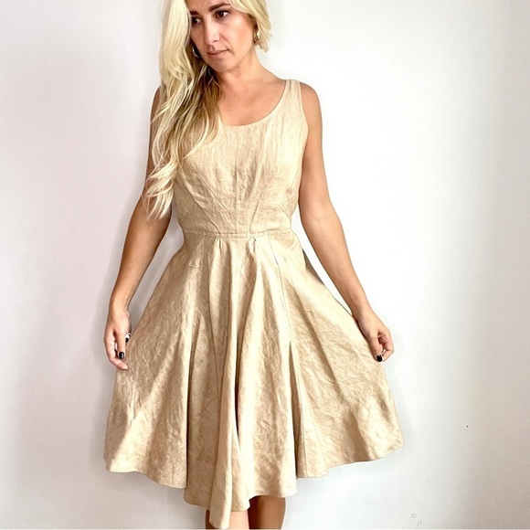 Taylor Tan A Line Fit and Flare Dress - Picture 8 of 15